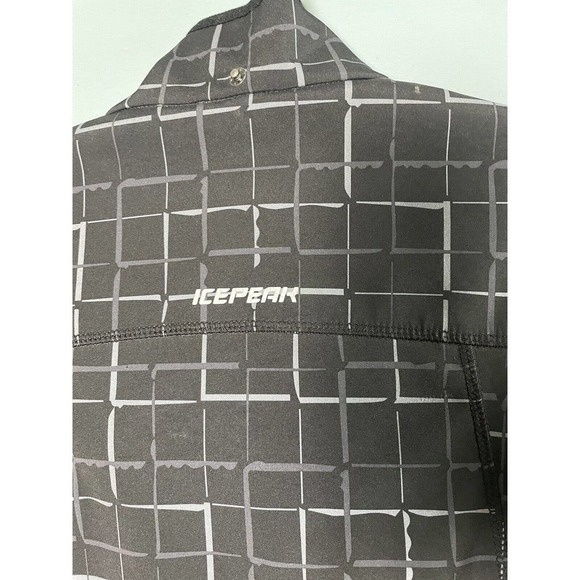 Icepeak Ski Jacket Age 15 + no 176 grey white Plaid Geometric SNOW BOARD no hood - Picture 8 of 9